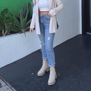 Distressed Reformation jeans